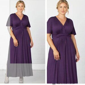 🌟 Kiyonna Vienna Maxi Dress | Size 2X | Purple | Made in USA 🌟